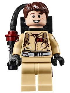 LEGO Minifigure-Dr. Raymond (Ray) Stantz, Printed Arms - with Proton Pack-Ghostbusters-gb013-Creative Brick Builders